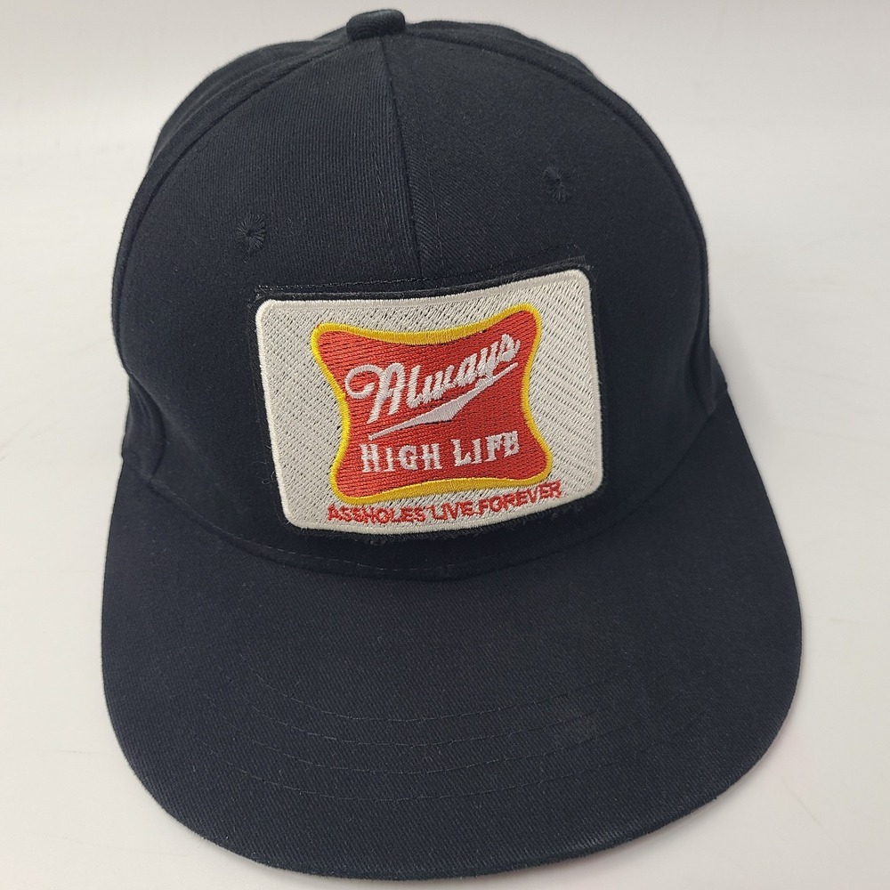 Linda Finegold Hat Snapback Always High Life A**holes Live Forever Patch Black‎